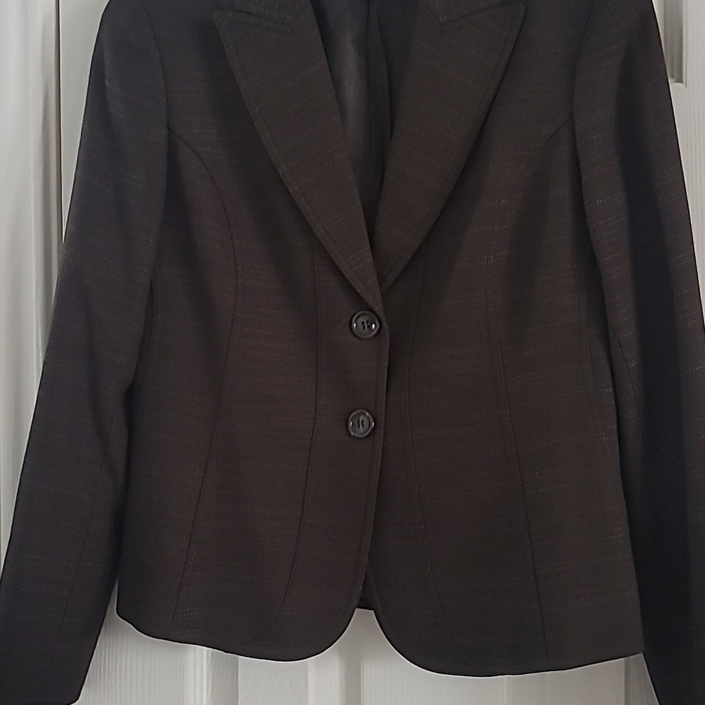 Vintage Lafayette 148 New York Petite Dark Brown Women's Blazer Sz 2 - Picture 2 of 9